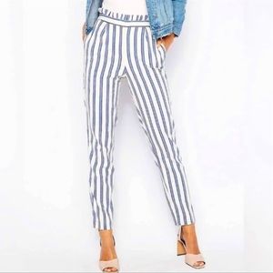 Express Women’s Striped Paper Bag Trouser Pant